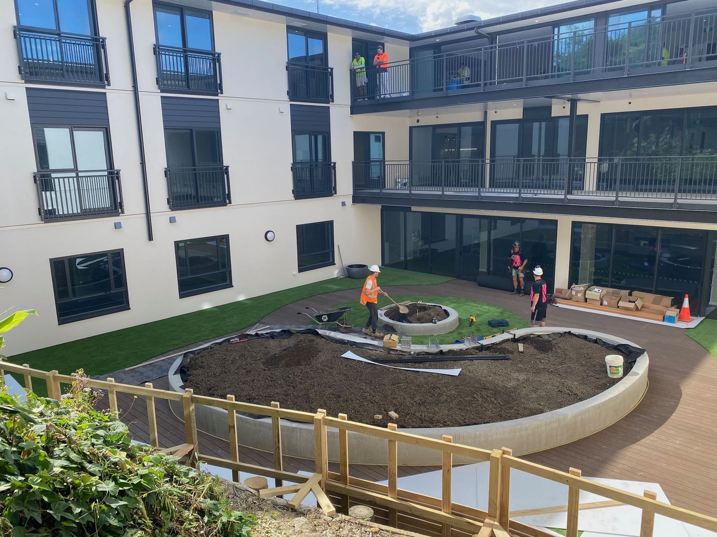 Retirement living courtyard project photo